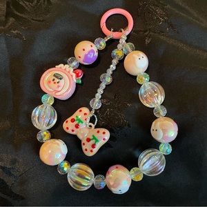 Adorable shining handmade beads keychains,Bag Charm, Phone Charm, Christmas Gift